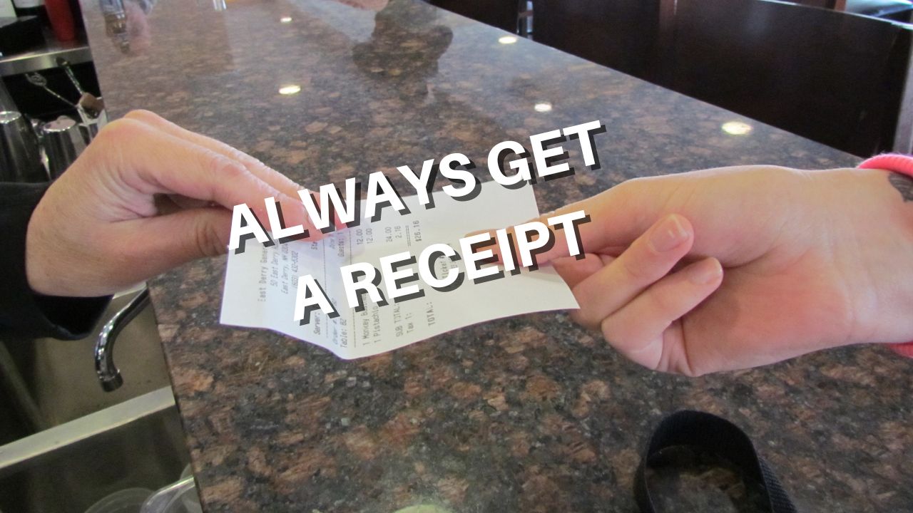 Receipts Document Everything